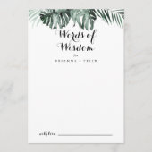 熱帯緑結婚白人英知の言葉 アドバイスカード (正面)