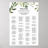 熱帯緑葉色座席表 ポスター (正面)