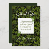 熱帯緑葉 サンキューカード (正面/裏面)