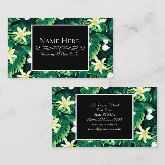 熱帯緑豊かなフローラ 名刺 (正面/裏面)