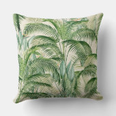 熱帯緑豊かな葉ヤシ離れのパターン クッション (裏面)
