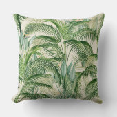 熱帯緑豊かな葉ヤシ離れのパターン クッション (正面)