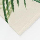 熱帯緑豊かな葉ヤシ離れのパターン フリースブランケット (角)