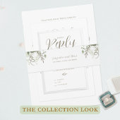 熱帯緑離れつる植物 招待状ベリーバンド