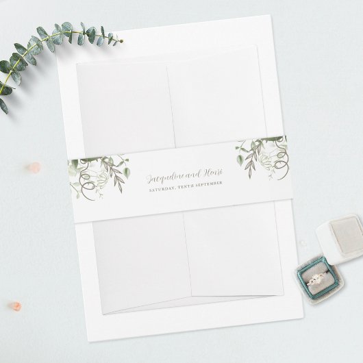 熱帯緑離れつる植物 招待状ベリーバンド