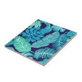 熱帯緑青の葉模様セラミックタイル タイル (側面)