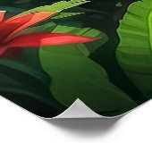 熱帯緑鮮やか葉雨林ポスター ポスター (角)