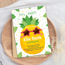 熱帯編集可能サマーパーティーカード 招待状