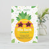 熱帯編集可能サマーパーティーカード 招待状 (スタンド正面)