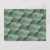 熱帯群葉及び花の金ゴールドのベビーのブランチのシャワー インビテーションポストカード (裏面)