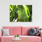熱帯自然の葉クモの巣 キャンバスプリント (インサイチュ (リビング))