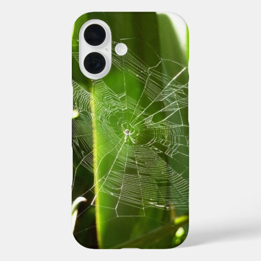 熱帯自然の葉クモの巣 Case-Mate iPhoneケース (裏面)