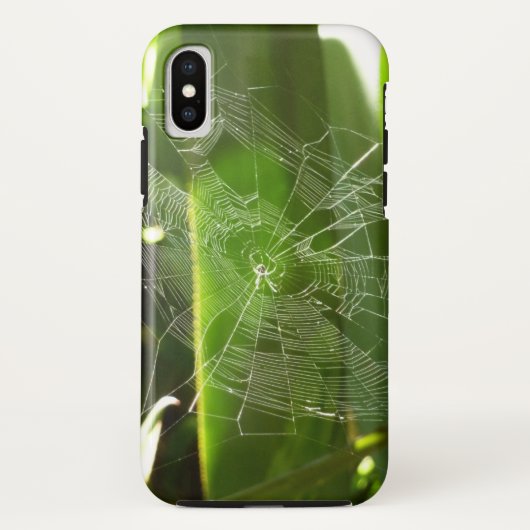 熱帯自然の葉クモの巣 Case-Mate iPhoneケース (裏面)