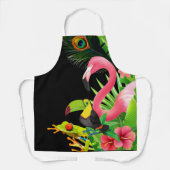 熱帯自然テーマカラフル動物 エプロン (正面)