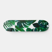 熱帯自然モンステラ絵画ウォーターカラーBota スケートボード (横)