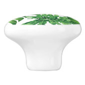 熱帯自然リーフの水色 セラミックノブ (側面)