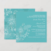 熱帯至福の結婚式招待状 招待状 (正面/裏面)