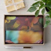 熱帯色のカエル&フラワーデコップページ 薄葉紙 (ギフト)