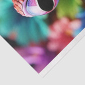 熱帯色のカエル&フラワーデコップページ 薄葉紙 (詳細)