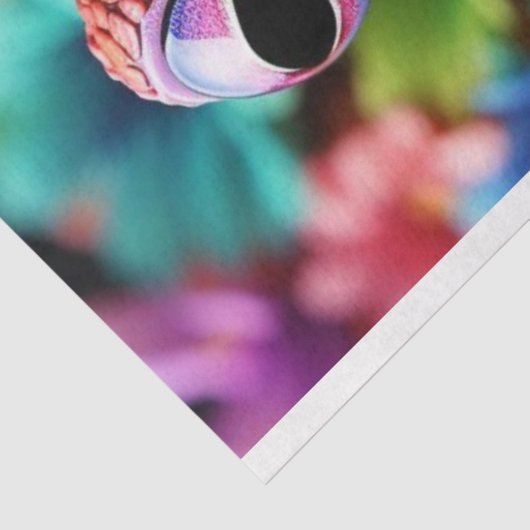 熱帯色のカエル&フラワーデコップページ 薄葉紙 (詳細)