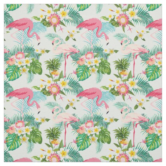 熱帯花および鳥 ファブリック (見本)