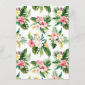 熱帯花が新婚カードを希望 エンクロージャーカード (裏面)