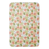 熱帯花とラインアート バスマット (正面縦)