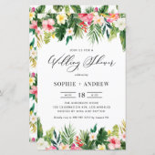 熱帯花と緑のウェディングシャワー (正面/裏面)