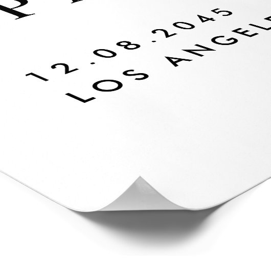 熱帯花と緑の婚約パーティ ポスター (角)