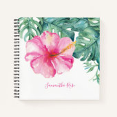 熱帯花と緑の雑誌社パーソナライズされた会 ノートブック (正面)