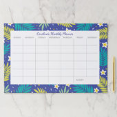 熱帯花のカスタムなデスクパッドの月例カレンダー ペーパーパッド (インサイチュ)