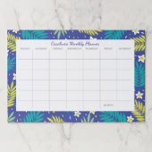 熱帯花のカスタムなデスクパッドの月例カレンダー ペーパーパッド (正面)