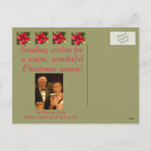 熱帯花のクリスマスの写真カード シーズンポストカード (裏面)