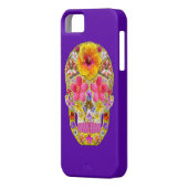 熱帯花のスカル4 - Case-Mate iPhoneケース (裏面左)