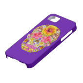 熱帯花のスカル4 - Case-Mate iPhoneケース (下部)