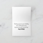 熱帯花のバースデー・カード カード (内部)