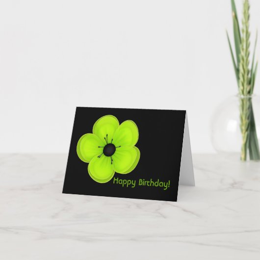 熱帯花のバースデー・カード カード (正面)