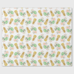 熱帯花のパイナップル包装紙 ラッピングペーパー
