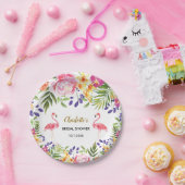 熱帯花のフラミンゴの夏によっては7つがプレート開花します ペーパープレート (パーティー)