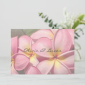 熱帯花のプルメリア結婚ズ 招待状 (スタンド正面)