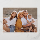 熱帯花の写真 箔シーズンカード (正面)