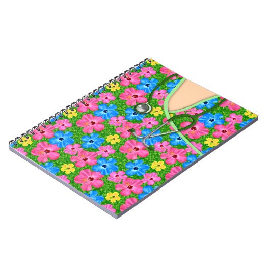 熱帯花の医学はごしごし洗います ノートブック (左側)