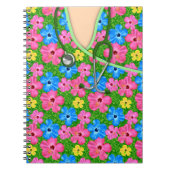 熱帯花の医学はごしごし洗います ノートブック (正面)