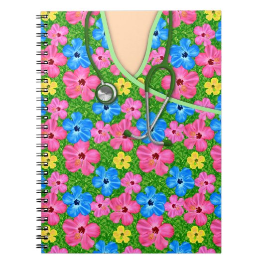 熱帯花の医学はごしごし洗います ノートブック (正面)