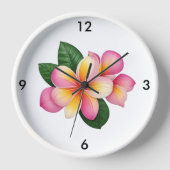 熱帯花の壁時計 壁時計 (正面)
