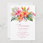 熱帯花の定年パーティー 招待状 (正面)