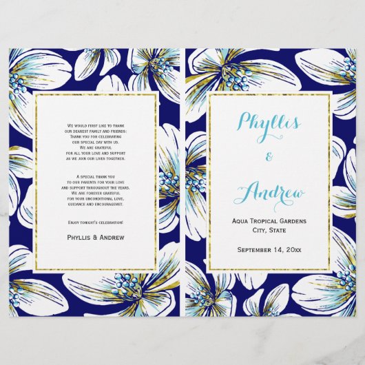 熱帯花の折り畳み式結婚式 (正面)