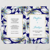 熱帯花の折り畳み式結婚式 (正面/裏面)