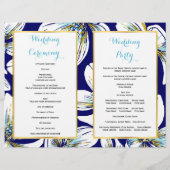 熱帯花の折り畳み式結婚式 (裏面)