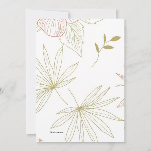 熱帯花の招待状 招待状 (裏面)